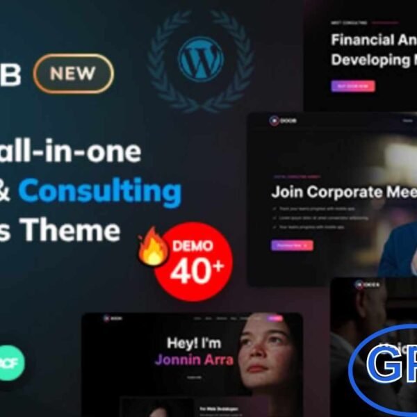 Doob – Business & Consulting WordPress Theme Doob is a professional Business and Consulting WordPress theme designed for corporate websites, finance firms, SEO agencies, travel agencies, freelancers, and personal portfolios.