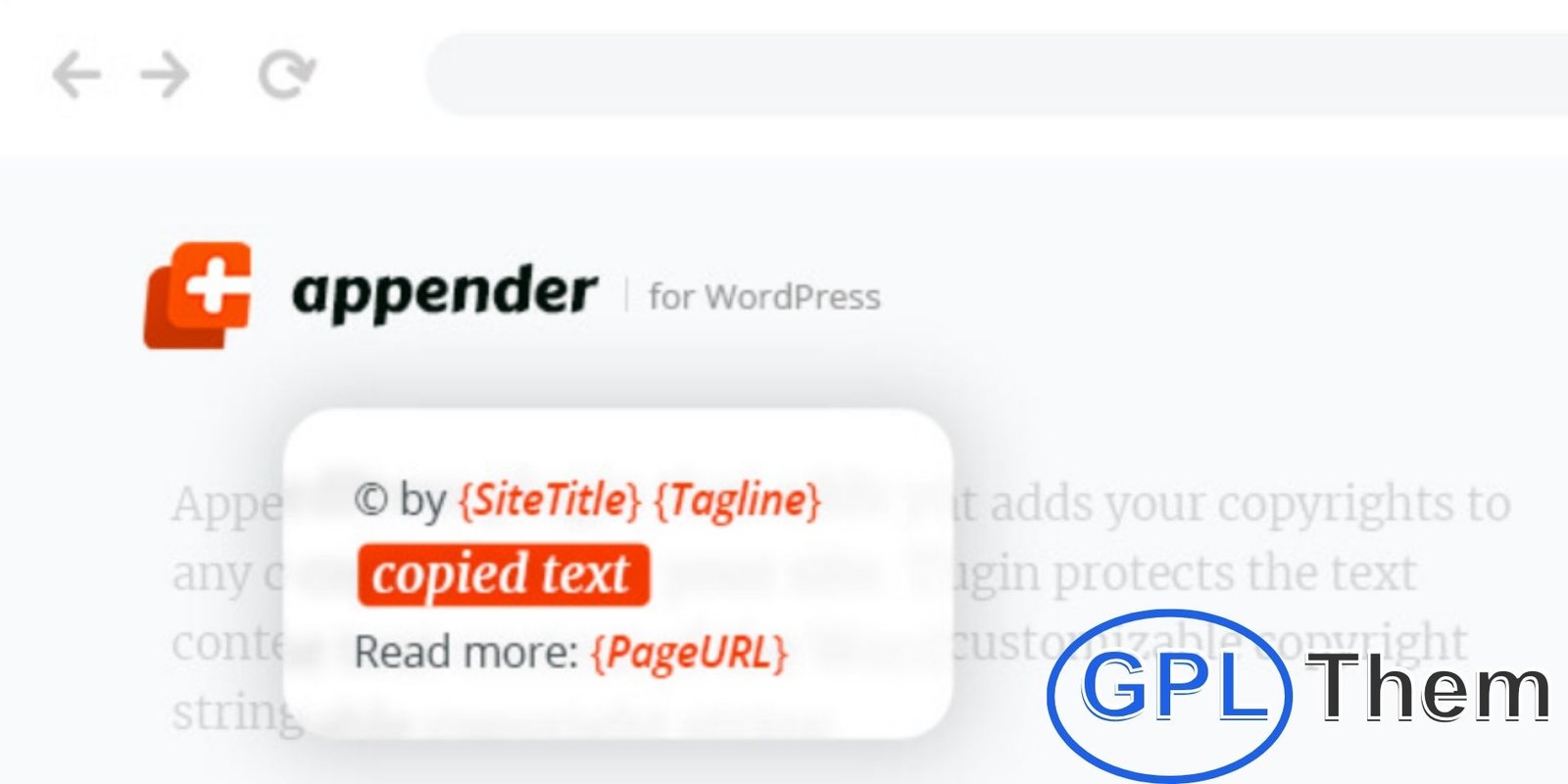 Appender – Copycat Content Protection for WordPress Appender – Copycat Content Protection WordPress Plugin Appender is a powerful content protection plugin for WordPress that safeguards your website’s text from being copied without proper credit. Whenever users copy text from your site, this plugin automatically appends a customizable copyright notice.