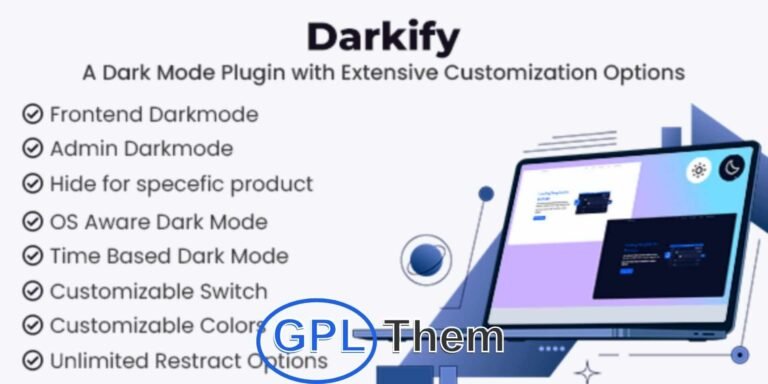 Darkify – WordPress Dark Mode Plugin Darkify is a powerful WordPress dark mode plugin that lets you instantly add a modern dark mode switcher to both the frontend and admin dashboard of your website. Fully customizable, it ensures every element of your site adapts perfectly in light or dark mode.