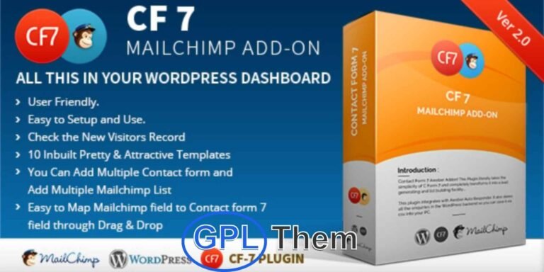 CF7 Mailchimp Add-on – Seamless Email Marketing Integration Turn Contact Form 7 into a Powerful Lead Generation Tool The CF7 Mailchimp Add-on transforms your Contact Form 7 forms into a fully functional lead generation system. Effortlessly connect your forms with Mailchimp to automatically add subscribers to your email list.