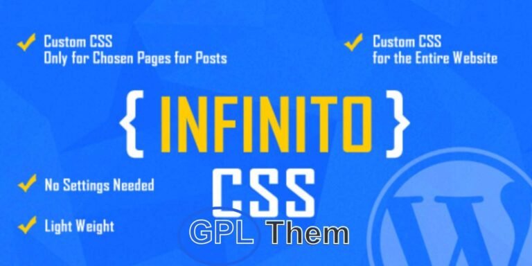 INFINITO – Add Custom CSS to Specific Pages or Posts in WordPress INFINITO is a powerful WordPress plugin that lets you apply custom CSS to individual pages, posts, or your entire site with ease. Perfect for making tailored design changes without affecting global styles, this tool gives you full control over your site’s appearance.