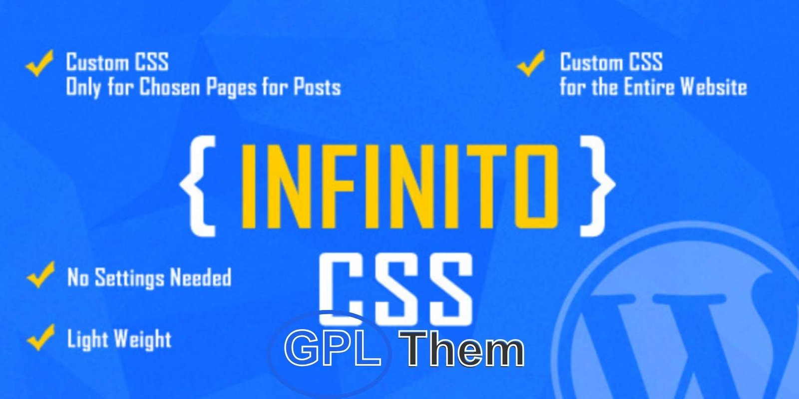 INFINITO – Custom CSS For Chosen Pages And Posts INFINITO – Add Custom CSS to Specific Pages or Posts in WordPress INFINITO is a powerful WordPress plugin that lets you apply custom CSS to individual pages, posts, or your entire site with ease. Perfect for making tailored design changes without affecting global styles, this tool gives you full control over your site’s appearance.