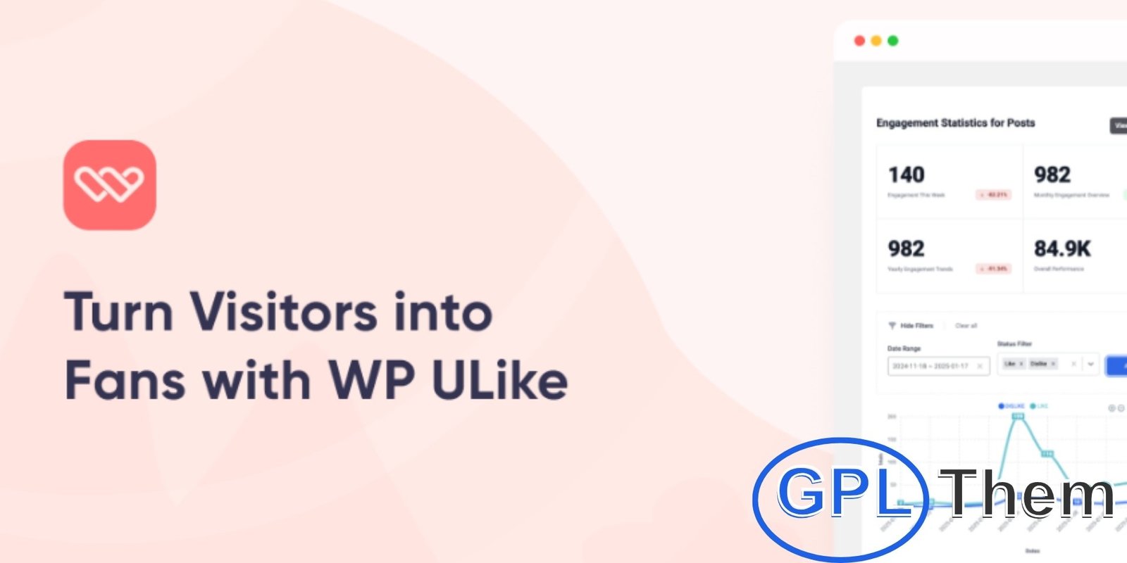 WP ULike Pro – The WordPress Leading Marketing Plugin WP ULike Pro – Powerful Marketing & Feedback Plugin for WordPress WP ULike Pro is a leading WordPress plugin designed to boost user engagement and collect valuable feedback across your entire website. Add customizable Like and Dislike buttons to posts, pages, comments, BuddyPress activities, bbPress topics, WooCommerce products, and more.