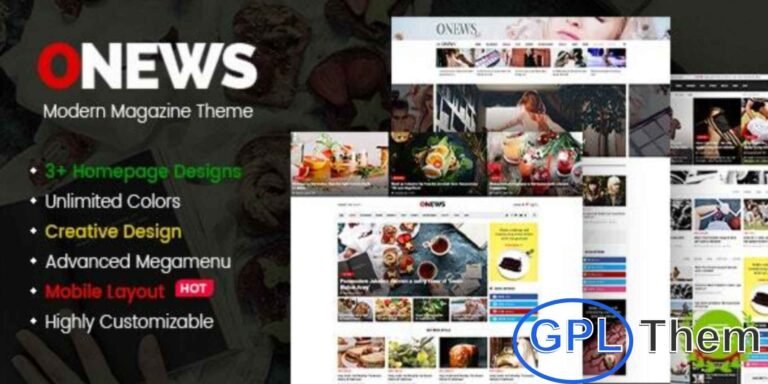 ONews – Modern Newspaper & Magazine WordPress Theme ONews is a modern, responsive, and fully customizable WordPress theme designed for news, magazine, newspaper, and editorial websites. With its clean layout and mobile-ready design, it ensures a seamless reading experience across all devices.
