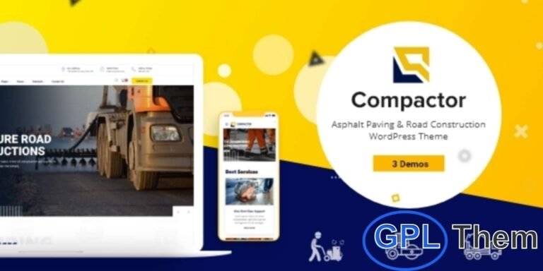 Compactor – Road Construction & Asphalt Paving WordPress Theme Compactor is a versatile and powerful WordPress theme designed for asphalt paving, road construction, and related services. Ideal for construction companies, paving contractors, and roadwork businesses, this theme helps showcase your services professionally.