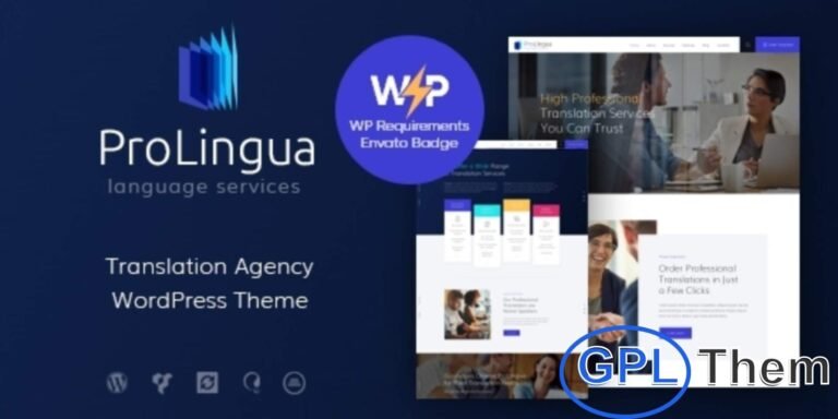 ProLingua – Translation Services WordPress Theme ProLingua is a modern and professional WordPress theme for translation services, perfect for agencies, linguist firms, translation bureaus, or freelance translators.