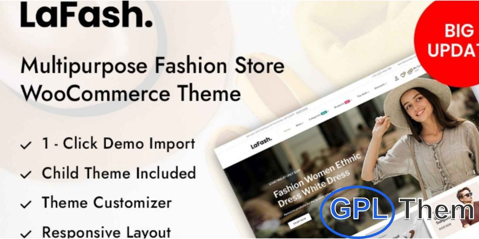 LaFash Multipurpose Store WooCommerce Responsive Theme LaFash – Multipurpose Store WooCommerce Responsive Theme LaFash is a modern and fully responsive WooCommerce WordPress theme perfect for building multipurpose online stores. Designed with a clean and interactive UI, it delivers a smooth shopping experience and easy navigation for customers.
