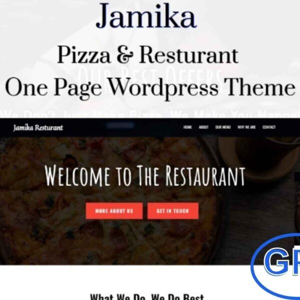 Jamika – Organic Restaurant One Page WordPress Theme Jamika is a fast and fully optimized WordPress theme designed for organic restaurants, BBQ restaurants, and food businesses.