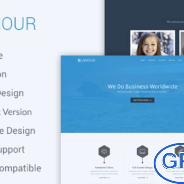 Glamour – Minimalist WordPress Theme Glamour is a stylish and modern WordPress theme that combines minimalism with vibrant accents of color. Designed with multiple column post layouts, it offers a clean and elegant design perfect for fashion, lifestyle, or personal bloggers.