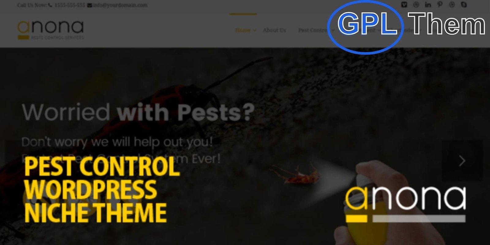 Anona – Pest Control WordPress Theme Anona – Pest Control WordPress Theme Anona is a modern and responsive WordPress theme designed specifically for pest control services. Packed with powerful features, it provides everything you need to create a professional website for extermination, termite control, rodent removal, and other pest management businesses.