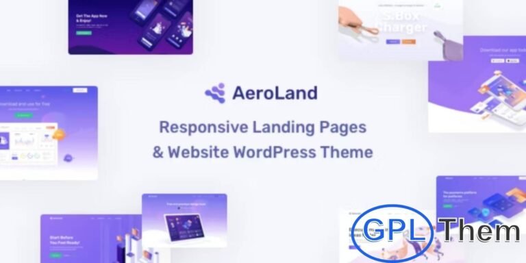 AeroLand – App & Software Landing WordPress Theme AeroLand is a modern WordPress theme designed for IT companies, tech startups, and software app landing pages. Fully compatible with WordPress 5.0, Gutenberg, and the classic editor, it offers a flexible platform for building professional websites with ease.
