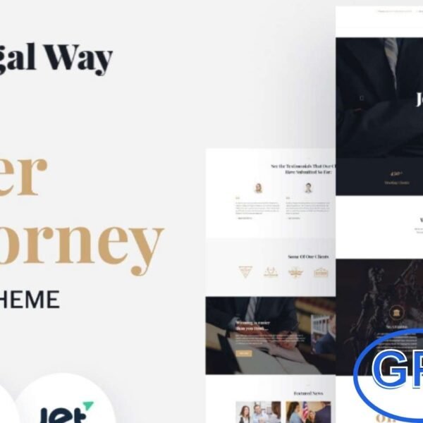 The Legal Way – Lawyer & Attorney WordPress Theme The Legal Way is a professional lawyer and attorney WordPress theme built to showcase legal services with trust and credibility. Designed with a solid and elegant layout, it helps law firms, attorneys, and legal consultants establish a strong online presence.