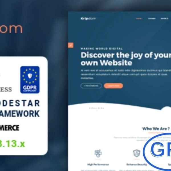 Kripdom – Responsive Web Hosting & WHMCS WordPress Theme Kripdom is a modern and fully responsive WordPress theme designed for web hosting companies, technology businesses, and software providers. Ideal for hosting services, domain registration, and tech blogs, it comes with all the essential features to create a professional online presence.