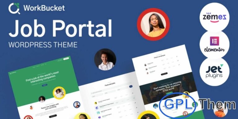 WorkBucket – Job Portal & Recruitment Directory WordPress Theme WorkBucket is a versatile WordPress theme designed for job portals, recruitment agencies, and freelance marketplaces. Its clean, minimalist design ensures a professional and user-friendly experience for both employers and job seekers.