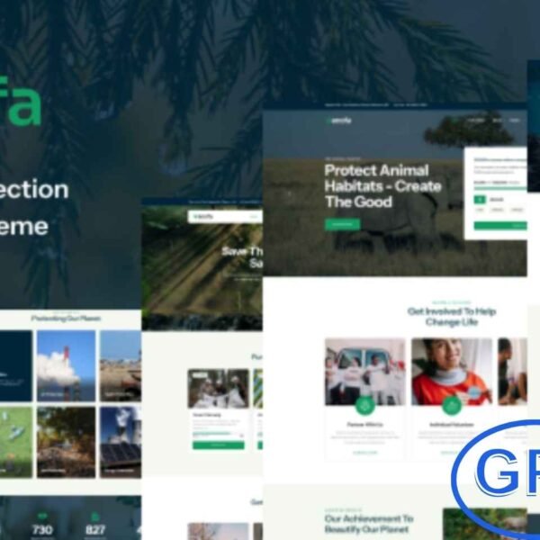 Ecofa – Environment Protection Nonprofits WordPress Theme Ecofa is a modern and eco-friendly WordPress theme designed specifically for environmental organizations, NGOs, and nonprofits. With its clean design and impactful layout, Ecofa helps you build a professional website to promote sustainability, raise awareness, and support green initiatives.
