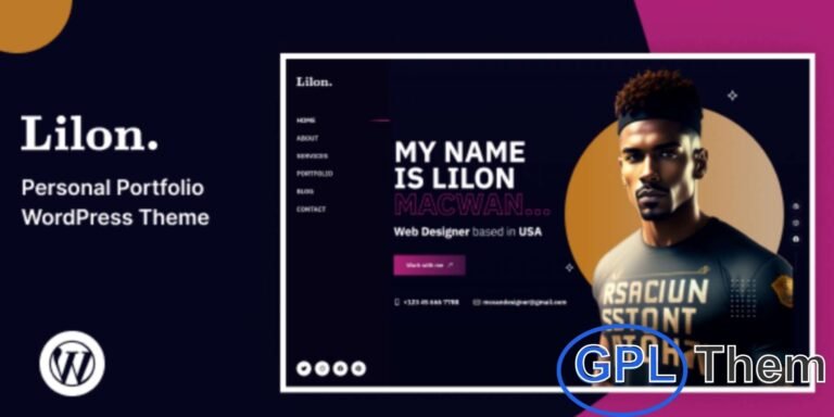 Lilon – Personal Portfolio WordPress Theme Lilon is a modern and highly creative Personal Portfolio WordPress theme designed to showcase your skills, resume, and business in a professional way.