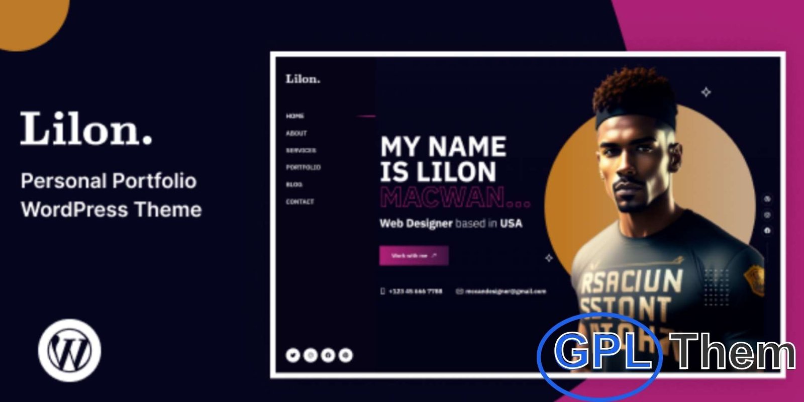 Lilon – Personal Portfolio WordPress Theme Lilon – Personal Portfolio WordPress Theme Lilon is a modern and highly creative Personal Portfolio WordPress theme designed to showcase your skills, resume, and business in a professional way.