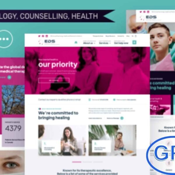 EDS – Psychology, Counseling & Health WordPress Theme EDS is a versatile WordPress theme designed specifically for psychologists, counselors, therapists, and health professionals.