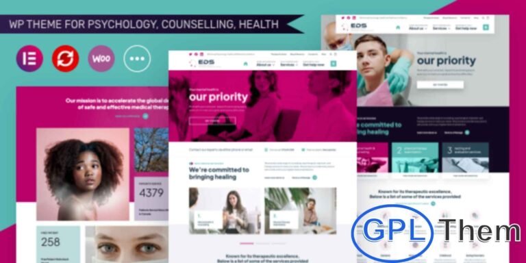 EDS – Psychology, Counseling & Health WordPress Theme EDS is a versatile WordPress theme designed specifically for psychologists, counselors, therapists, and health professionals.