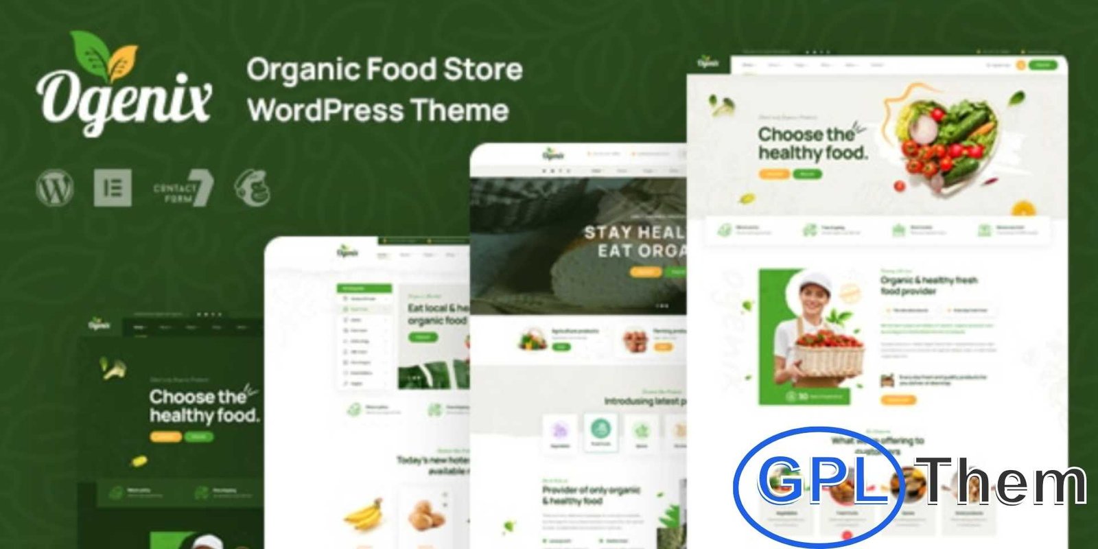 gpl theme & plugin (1920 x 960 px) (2) Ogenix – Organic Food Store WordPress Theme Ogenix is a premium WordPress theme designed for organic food stores, farms, agriculture businesses, and grocery shops.