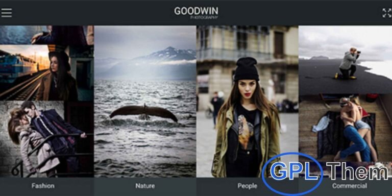 GoodWin – Photography & Videography WordPress Theme GoodWin is a modern and creative WordPress theme designed specifically for photographers, videographers, and visual artists.