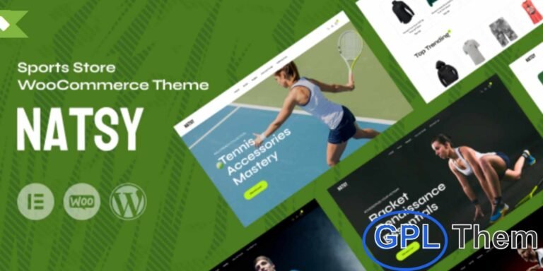 Natsy – Sports Store WooCommerce WordPress Theme Natsy is a premium WooCommerce WordPress theme designed for sports stores, fitness equipment shops, and team merchandise retailers.