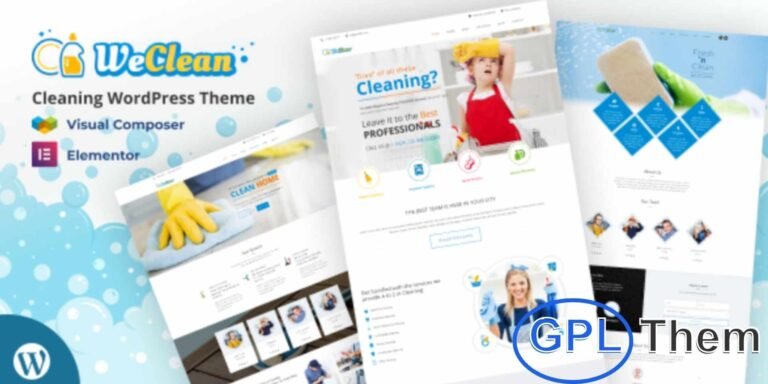We Clean – Cleaning Services WordPress Theme We Clean is a modern WordPress theme designed specifically for cleaning services and related businesses.