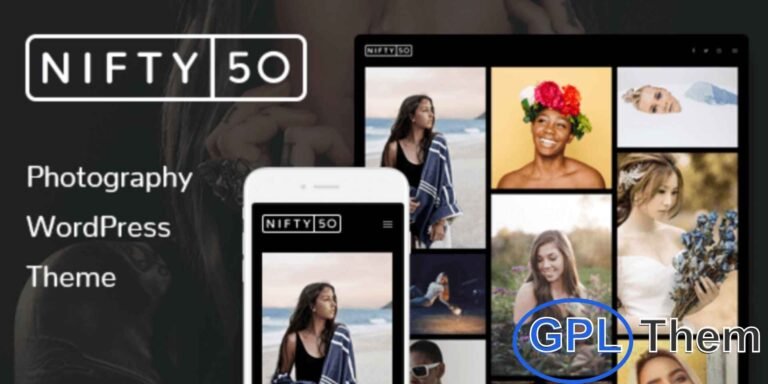 Niftyfifty – Photography WordPress Theme Niftyfifty is a minimalist WordPress theme designed for photographers, illustrators, designers, and creative artists. With flexible portfolio layouts, black-and-white theme skins, and a distinctive modern design, it provides the perfect platform to showcase your work authentically.