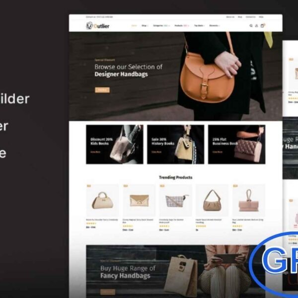 Outlier – Handbag Store WooCommerce WordPress Theme Outlier is a premium WooCommerce WordPress theme designed for online handbag stores, fashion boutiques, and accessory retailers. With its elegant and interactive design, the theme allows you to create a visually appealing and user-friendly online store.