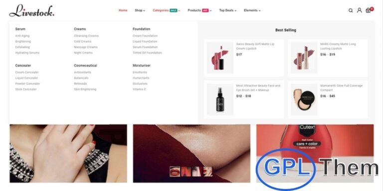 LiveStock – Multipurpose Store WooCommerce Responsive Theme LiveStock is a versatile and fully responsive WooCommerce WordPress theme designed to create professional and interactive online stores. With its modern UI design and smooth navigation, it delivers an elegant shopping experience that keeps customers engaged.