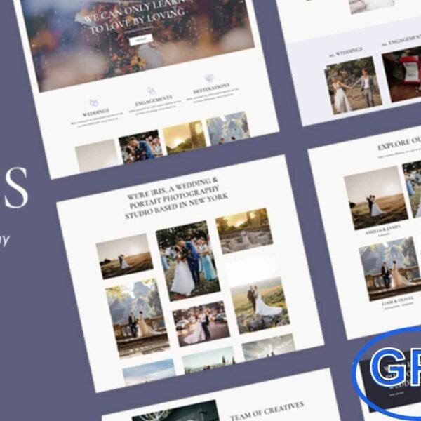 Iris – Wedding Photography WordPress Theme Iris is a premium WordPress theme for wedding photographers and studios, designed to showcase your photography in a stunning and professional way. The theme includes multiple homepage layouts, customizable albums, and elegant galleries to display your work beautifully.