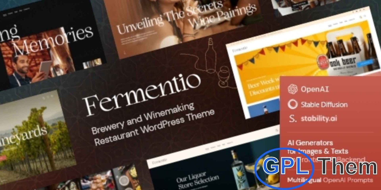 Fermentio – Brewery / Winery / Pub / Restaurant WordPress Theme Fermentio – Brewery, Winery, Pub & Restaurant WordPress Theme Fermentio is a modern and versatile WordPress theme designed for breweries, wineries, pubs, restaurants, and food-related businesses.