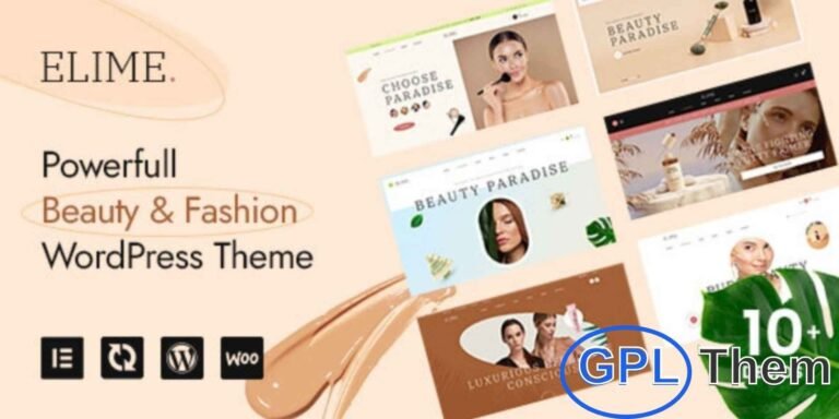 Elime – Multipurpose Cosmetics & Fashion WordPress Theme Elime is a stylish and fully responsive WordPress theme designed for cosmetics stores, fashion boutiques, and lifestyle websites. Built with creativity in mind, Elime features drag-and-drop functionality using Elementor and a live Customizer for seamless real-time editing.