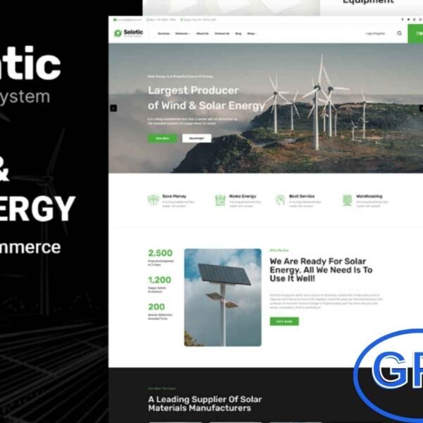 Solatic v1.0.0 – Solar Energy, Wind and Power WooCommerce Theme