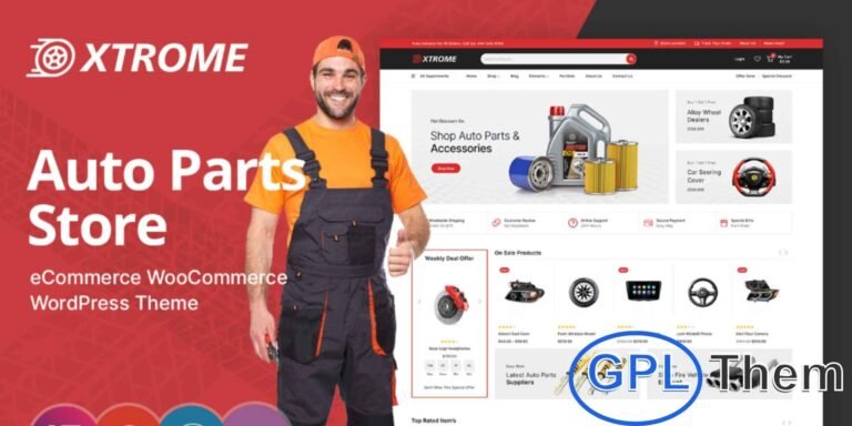 Xtrome – Auto & Spare Parts WooCommerce Theme Xtrome is a fully responsive WooCommerce WordPress theme designed for automobile shops, spare parts stores, car accessories, and automotive businesses.