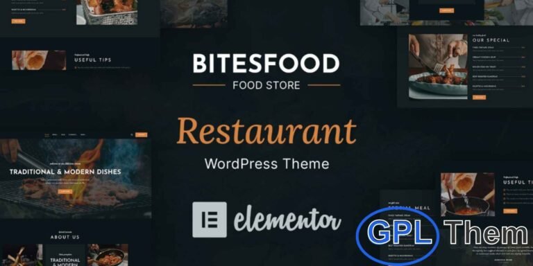Bitesfood – Cafe & Restaurant WordPress Theme Bitesfood is a vibrant and fully responsive WordPress theme designed for cafes, restaurants, and food-related businesses.