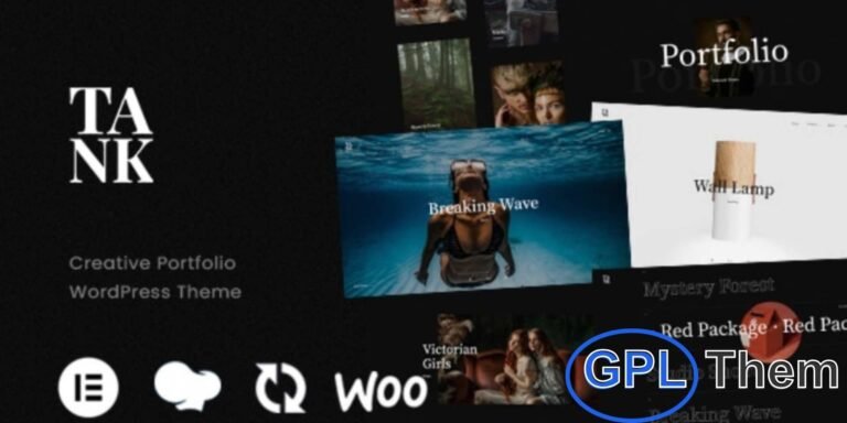 Tank – Creative Portfolio Elementor WordPress Theme Tank is a modern and fully responsive WordPress theme designed for creative portfolios, design agencies, freelancers, developers, and influencers.