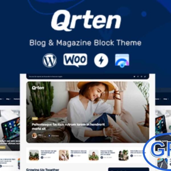 Qrten v1.0.0 – Block-Based WordPress Theme for Blog & Magazine