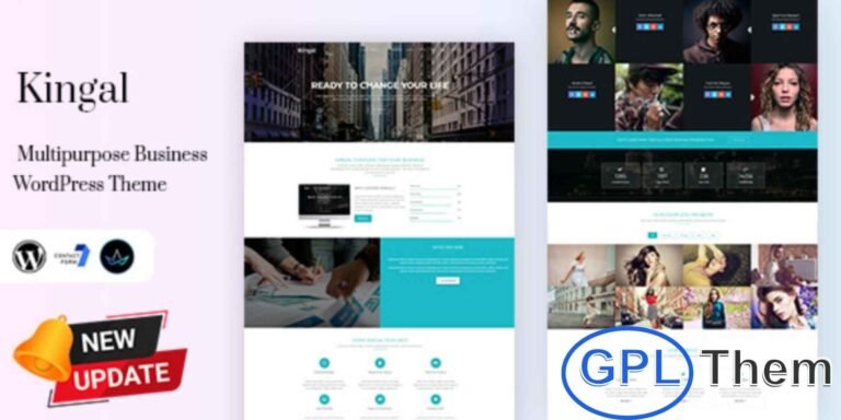 Kingal – Multipurpose WordPress Theme Kingal is a modern and fully responsive WordPress theme designed for creative agencies, portfolios, corporations, businesses, and personal websites.