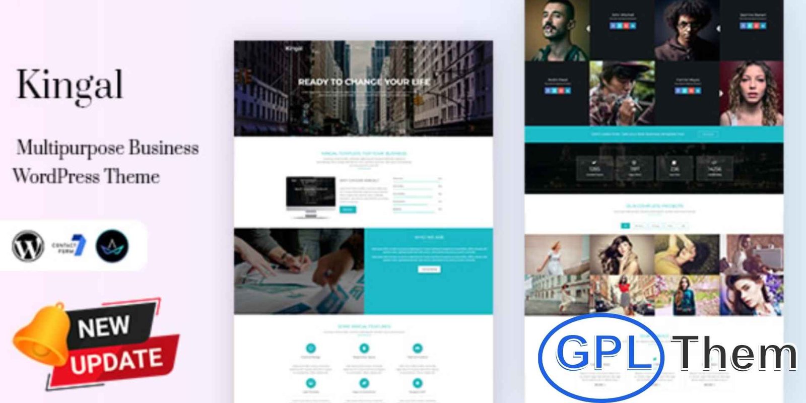 Kingal – MultiPurpose WordPress Theme Kingal – Multipurpose WordPress Theme Kingal is a modern and fully responsive WordPress theme designed for creative agencies, portfolios, corporations, businesses, and personal websites.