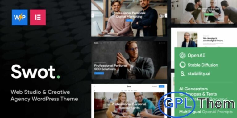 Swot – Digital Agency & Corporate WordPress Theme Swot is a modern, vibrant, and fully responsive WordPress theme designed for digital agencies, creative studios, and corporate businesses.