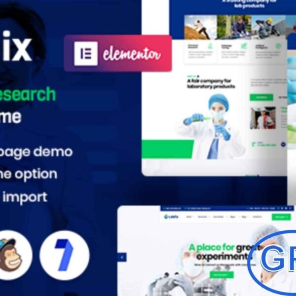 Leblix – Laboratory & Research WordPress Theme Leblix is a fully responsive and highly customizable WordPress theme designed for laboratories, medical researchers, and science professionals.