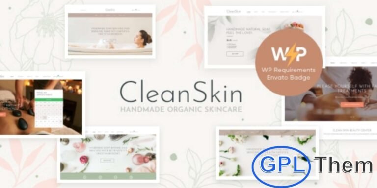 CleanSkin – Handmade Organic Soap & Natural Cosmetics WordPress Theme CleanSkin is a modern, stylish, and fully responsive WordPress theme designed for organic product shops, handmade soap stores, and natural cosmetics businesses.