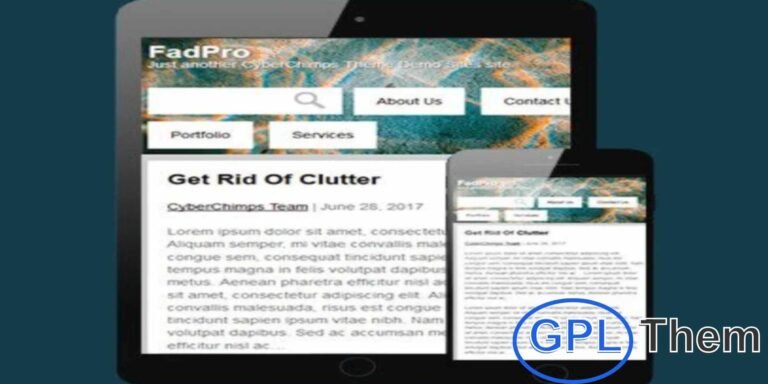 CyberChimps FadPro – Blogging WordPress Theme FadPro is a modern and fully responsive WordPress theme designed for bloggers, writers, and content creators. With a clean and trendy design, FadPro puts the spotlight on your content, making it the main focus of your website.