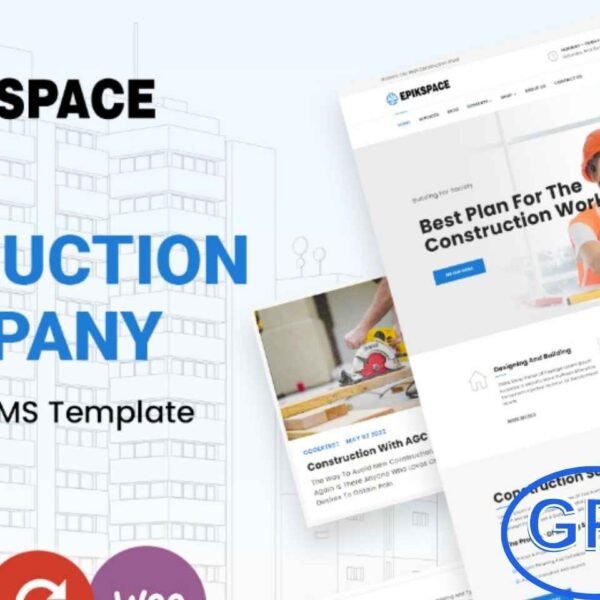 Epikspace – Industry & Construction WordPress Theme Epikspace is a modern and fully responsive WordPress theme designed for construction companies, engineering firms, real estate agencies, and architectural businesses.