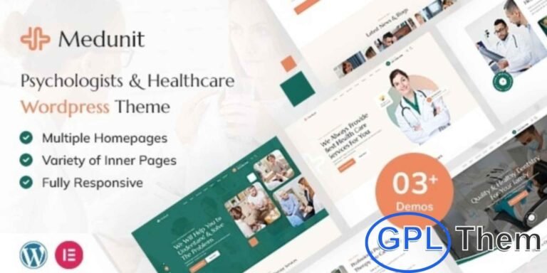 Medunit – Psychology & Health Care WordPress Theme Medunit is a modern and fully responsive WordPress theme designed for psychologists, therapists, health care professionals, and wellness clinics.
