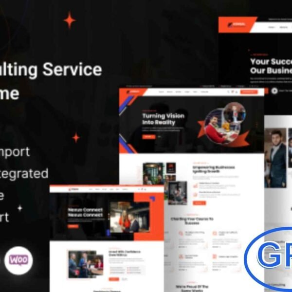 Konsal – Corporate Business & Consulting WordPress Theme Konsal is a professional and fully responsive WordPress theme designed for corporate businesses, consulting firms, and professional service providers.