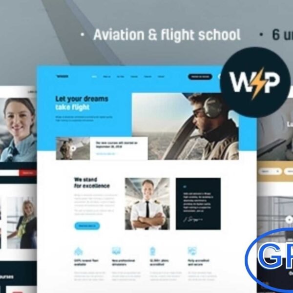 Winger – Aviation & Flight School WordPress Theme Winger is a fully responsive WordPress theme designed for the aviation industry, making it perfect for flight schools, pilot academies, flight training programs, parachuting courses, cabin crew training, and aviation academies.