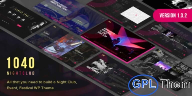 Night Club – DJ & Music Festival WordPress Theme 1040 Night Club is a modern, multipurpose WordPress theme designed for DJs, music festivals, nightclubs, and entertainment websites. Built with HTML5 and CSS3, the theme is fully SEO-optimized and compatible with popular SEO plugins.