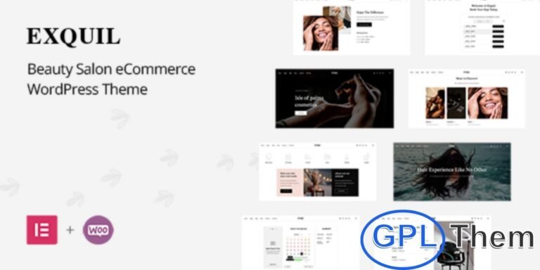 Exquil – Beauty Salon & Spa eCommerce WordPress Theme Exquil is a stylish and versatile WordPress theme designed for beauty salons, spas, cosmetics stores, wellness centers, and hair or nail studios.